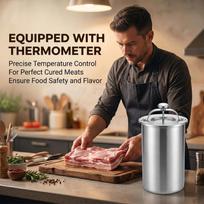 Ham Maker Portable Stainless Steel Meat Press Mold for Homemade Deli Meat Picnic Camping Home Cooking Supplies A28 beige