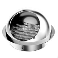 Nerūdijančio plieno ventiliacijos dangtelis, sieninis tvirtinimas, atsparus vėjui, atsparus lietui 100mm 100mm gray