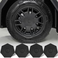 Heenvn 4PCS Full Coverage Wheel Center Hub Caps Cover For Tesla Cybertruck 2024-2026 ABS Replacement Wheel Caps Full Rim Cover juoda