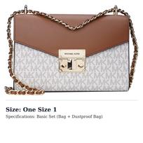 MICHAEL KORS PVC Shoulder Bag Medium Women's White Brown Multicolor 35T0GXOL2B-150 One Size 1 gray