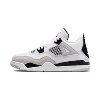 „Air Jordan 4 Retro PS Military Black Kids“ sportbačiai, balti, neutralūs pilki BQ7669-111 31 white