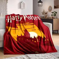 1 vnt. Harry Potter minkštas, odai draugiškas flanelinis pledas su skaitmenine spauda, įvairių dydžių, tinkamas šeimai, draugams, gimtadieniui 80x120cm orange