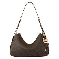 Michael Kors MK Nolita Logo Faux Leather Shoulder Bag Medium Women shoulder bag Dark-Brown 30F5GY5M2B-BRN Basic Set (Bag) black