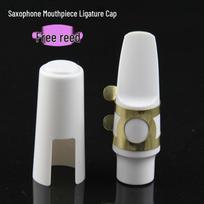 White Alto Saxophone Mouthpiece with Metal Ligature and Cap - Saxophone Accessories 023 white