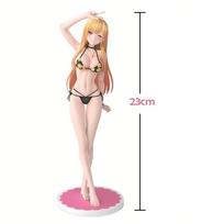 23cm Anime Kitagawa Marin Figure Cute And Charming Cos Sexy Swimsuit Standing pose Action Figure Doll PVC Collection Model Playthings Gifts beige