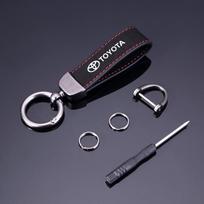 Odos Metalo Prabangus Automobilio Raktų Pakabukas Skirtas Toyota Rav4 Prado Corolla CHR Avalon Highlander Tacoma Hilux Avensis Camry Land Cruiser OQ6 black