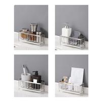 Sink Drying Basket 304 Stainless Steel Sink Rack Wire Ball Sponge Storage Holder Kitchen Colander white
