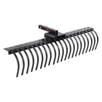 VEVOR prikabinamas kraštovaizdžio grėblys, 60  prikabinamas samanų rinktuvas su 21 plienine spyruokline šake 152.4 x 45 x 41 cm