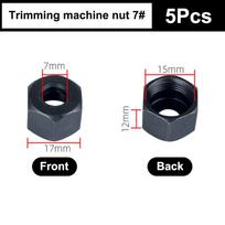 1 rinkinys M17 6/6.35/8mm collet griebtuvas adapteris su veržle metalo graviravimo apdailos mašinos frezerio frezavimo galvutės priedai A4
