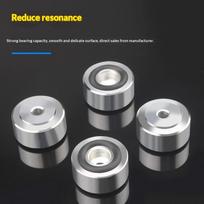 4Pcs Aluminum Alloy Speaker Spikes Stand Non-slip Isolation Feet Pad for Home Theater Audio Equipment Shockproof 4Pcs gray