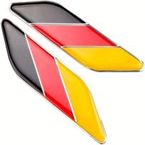 2pcs/Pair 3D German Flag Car Emblem Badge Fit for Germany Car Body German Flag Sticker Car Bumper Decoration 2Pcs/Pair 3D yellow