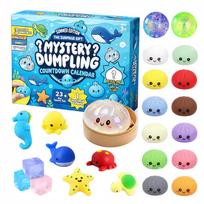 Koldūniukų Squishy Advento Kalendorius 2026 Paslaptingas Koldūniukų Atgalinės Ataskaitos Kalendorius Atsitiktiniai Bao Bun Spaudomi Fidget Žaislai Streso Malšinimui