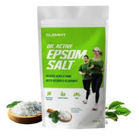 Elemnt Dr. Active Epsom Salt for Pain Relief & Muscle Recovery | 100% Magnesium Sulfate with Camphor | Epsom Bath Salt for Foot Pain Relief, Cramps, L