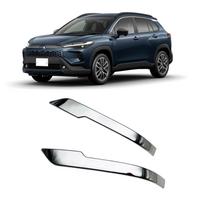 For Toyota Corolla Cross 2025 2026 Exterior ABS chrome  carbonfiber Side Door Rearview Mirror Cover an-ti Strip Accessories ABS chrome A black