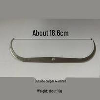Adjustable Curved Stainless Steel & Ceramic Caliper Set for Measuring Outer Diameters in Clay Sculpture gray