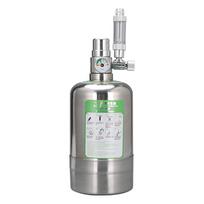 1L/2L CO2 Reaction Generator Stainless Steel Carbon Dioxide Steel Cylinder Generator DIY Aquatic Plant Fish Tank System Kit gray