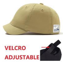 Short Brim Cotton Baseball Cap Men Women Dad Hat Adjustable Trucker Style Low Profile Vintage Street Caps One Size brown