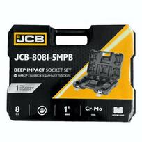 Jcb Smūginis antgalių rinkinys JCB-8081-5MPB, 8 vnt., CrMo, 22-41mm, 6-punktų, plastikinėje dėžutėje