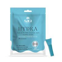 SARA Hydra Aqua Bomb Facial Kit for Skin Brightening & Deep Hydration with Hyaluronic Acid, Tea Tree & Niacinamide - 9 Step Professional Facial Rit blue