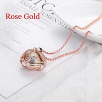 Family Photo Expanding Memory Floating Locket Necklace Angel Wings Magic 4 Photo Pendant Long Chain rožinio aukso spalvos