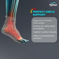 TYNOR Ankle Support (Neo), Grey, Universal Size, 1 Unit brown