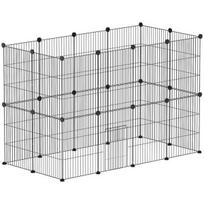 Narvelis graužikams, modulinis, 0,72 m², 120 x 60 x 80 cm, juodas