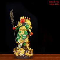 Resin Painting Guan Gong Buddha Statues Guan Yu Sculptures Room Home Buddhist Hall Office Living Room Decoration Accessories brown