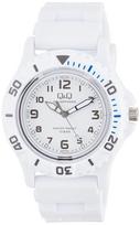 Citizen Q&Q E02A-003VK Solar Analog Watch, White, 10 ATM Water Resistant, Urethane Band, Battery-Free white