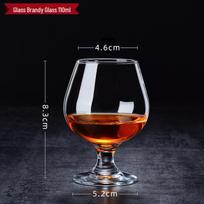 Thickened Crystal Brandy & Whiskey Glass - Short Stem Liquor & Red Wine Glass white