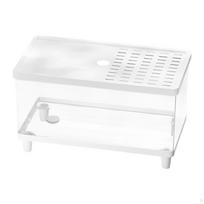 Veisimosi dėžutė ropliams su ventiliacija ir skaidriu dizainu 40cmx21.5cmx23cm balta