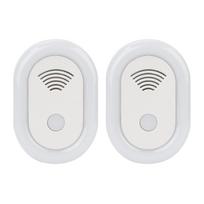 2 vnt. ultragarsinis kenkėjų atbaidytuvas, išmanus dažnio keitimas, saugus, nekenksmingas vabzdžių atbaidytuvas EU PLUG white