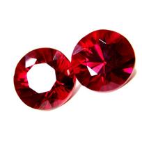 Natural Red Ruby Loose Gemstone 16.70 ct Pair Round Cut for Jewelry Making and Gem Collections 12.3 mm approx raudona