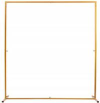 STOVŲ VARTELIŲ Rėmas Metalinis Auksinis 2,5x2,5m, 2,5 x 2,5 m