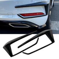 For VW Golf 7.5 Mk7.5 2016 2017  2PCS Rear Bumper Splitter Spoiler Air Vent Cover Trim Glossy Black ABS NOT For Golf MK 7 gray