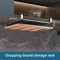 Under cabinet shelf cutting board kitchen storage rack multifunctional cabinet hanging cabinet layered storage rack Organization black