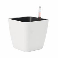 Double Layer Absorbent Planter With Water Level Meter Lazy Planter Pot Self-Watering Pot  Home Square S black