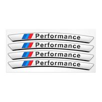 4 vnt. Automobilio rato stebulės lipdukai Auto padangų ratlankio dekoratyviniai priedai BMW 1 3 5 7 serijai M Performance M M3 M5 X1 X2 X3 X4 X5 black