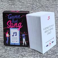 Game That Song Music Card Game, Party Board Game, Singing Card Game, Family Fun Playing Cards for Adults and Kids Black