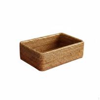 Apvalus pintas krepšys Rankų darbo vaisių dubuo Rustic Charm Patiekimo indas Namų dekoro entuziastams, 20CM brown