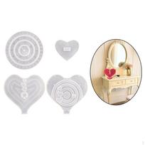 4 Calendar Resin Silica Gel Epoxy for DIY Gift Hanging Birthday Home Wall Decoration Heart white