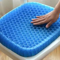 Coussin de siège - 38x30cm - Gel glacé - Nid d'abeille - Confortable mėlyna