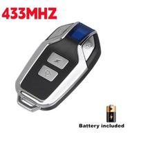 433MHz RF belaidis nuotolinio valdymo pultelis, 4 mygtukai, garažo vartų atidarytuvas, siųstuvas, kopijuoklis, klonavimas, kodas, automobilio raktas black