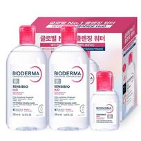Bioderma Sensibio Cleansing H2O 500ml x 2p + 100ml, 500ml x 2 pads, 1 set pink