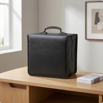 CD/DVD Holder with Zip Closure High-Capacity Handle Sturdy gray