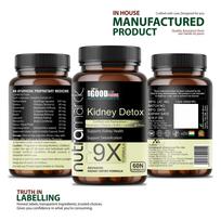 NutraMarck Kidney Detox 9X Capsules | For Men & Women | Natural Diuretic | 9 Natural Ingredients for Kidney Support | All-Natural Plant-based | A