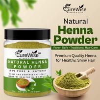 CureWise Natural Henna Powder 250g | 100% Pure & Chemical-Free | Herbal Hair Color & Conditioner | For Soft, Shiny & Healthy Hair | No Ammonia, N black