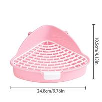 Easy Rabbit Litter Box Medium Pet Toilet Potty Small Pet Toliet Pet Corner Toilet Box  For Bunnies balta