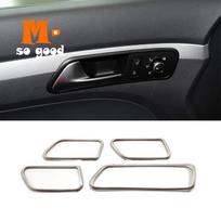 Nerūdijantis plienas, skirtas VW Volkswagen Touran 2005-13 14 2015 Automobilio porankio vidinės durys Dubens apsauginis rėmas Dangčio apdaila Central Control black