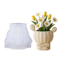 Silicone Euphorbia Container Mold Flowerpot Molds Plant Containers Moulds Suitable for Resin Casting Jewelry and Home 1 white