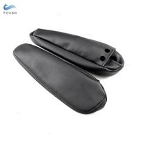Sėdynės porankio odinis užvalkalas Citroen C4 Peugeot 307 2008 2009 2vnt vairuotojo ir keleivio pusės sėdynės porankio rankenos dangtelio apdaila juoda